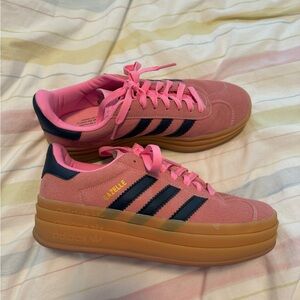 Adidas Pink Gazelle Platform Sneakers